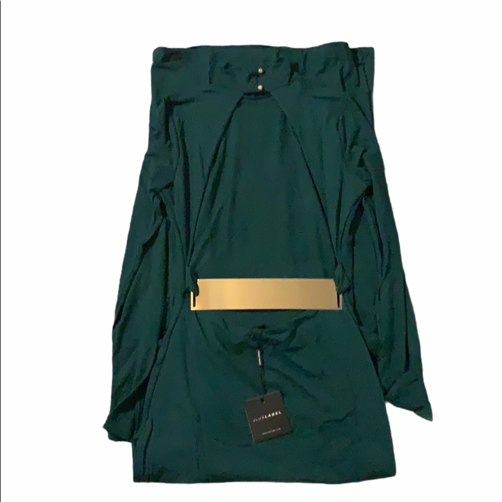 NWT JLUXLABEL Dark Teal Gold Standard Gold Bar Dre